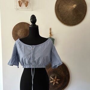 Light blue banana republic top.